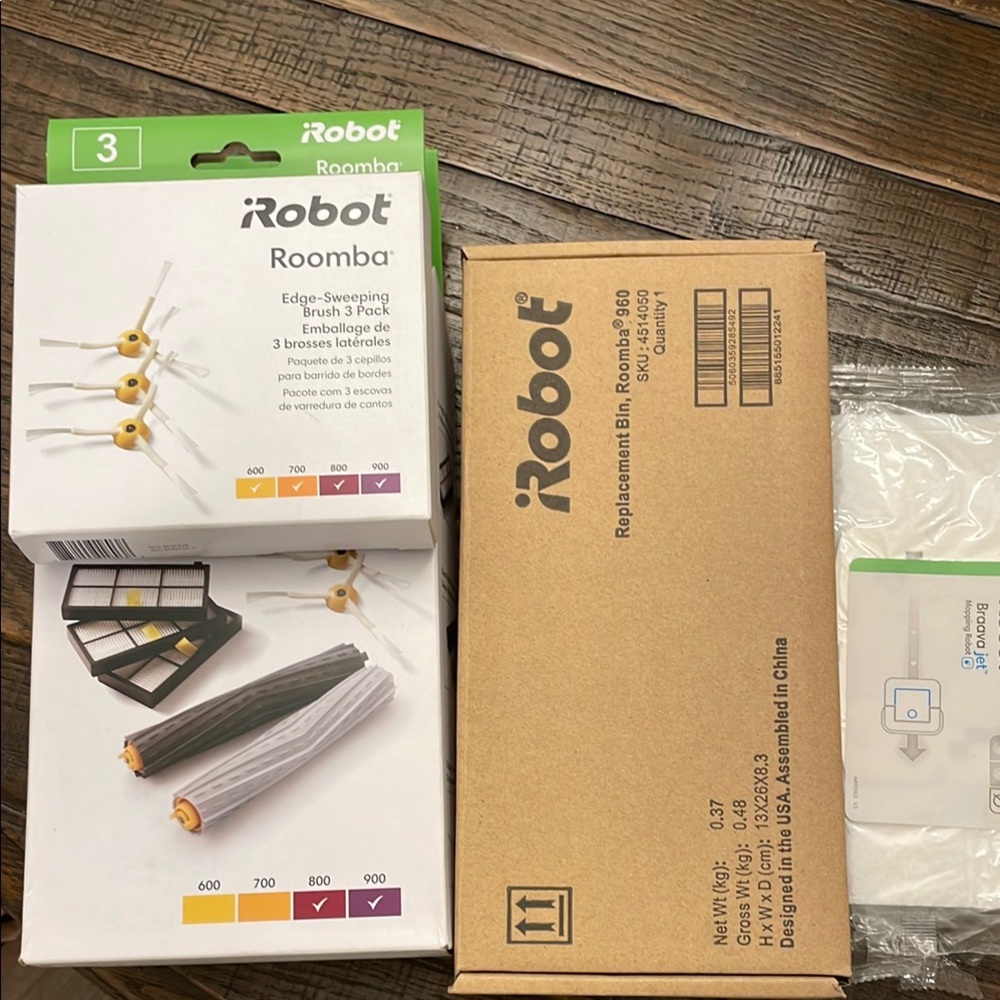 iRobot replacement Bin Roomba 960 & replacement filters & edge sweeping brushes